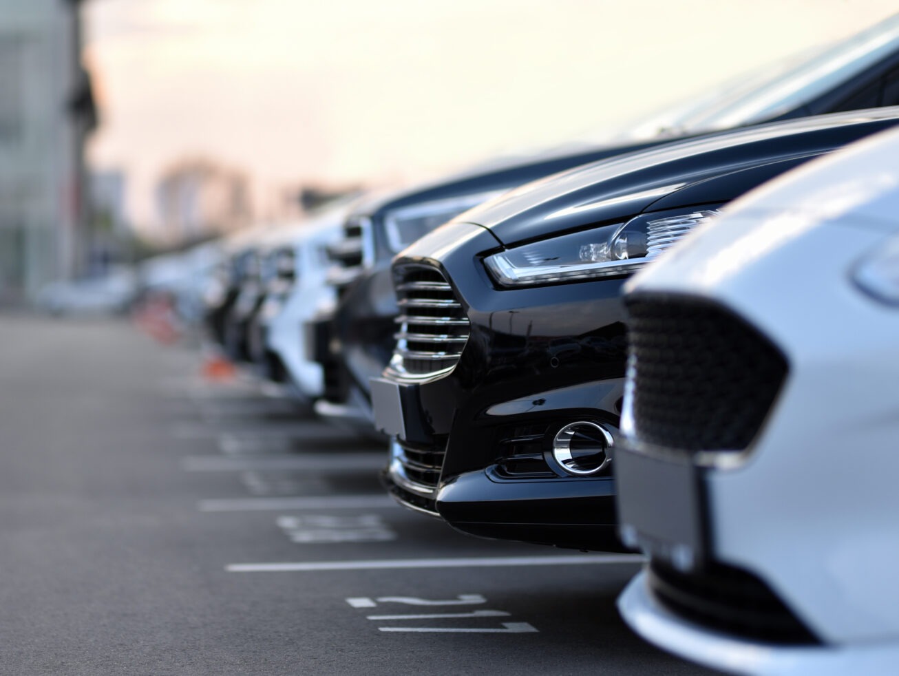 full-car-outdoor-parking-in-selective-focus